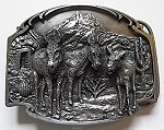 Pewter Burro Belt Buckle