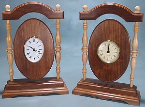 Black Walnut Cheval Clock